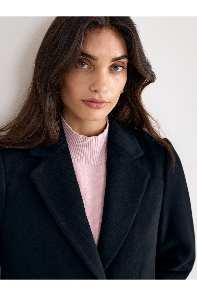 Lydia Long Sleeve Wool Coat, Alternate, color, Black