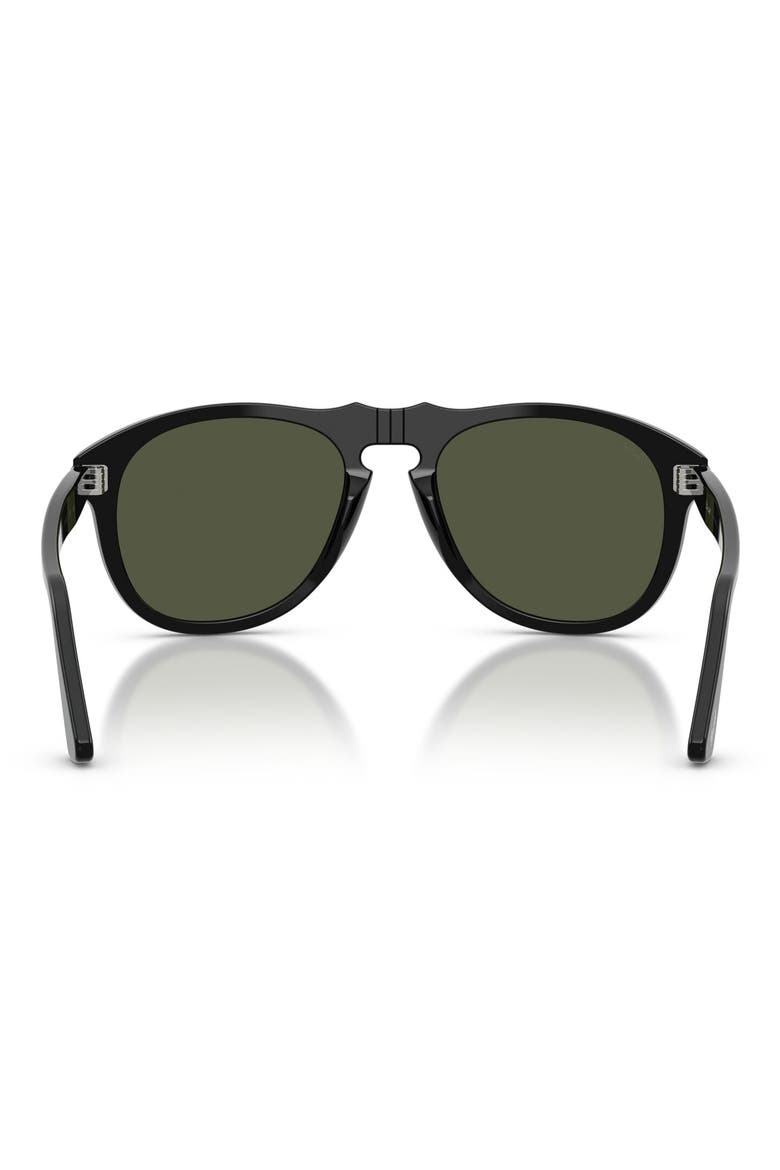54mm Pilot Sunglasses, Alternate, color, BLACK / GREEN