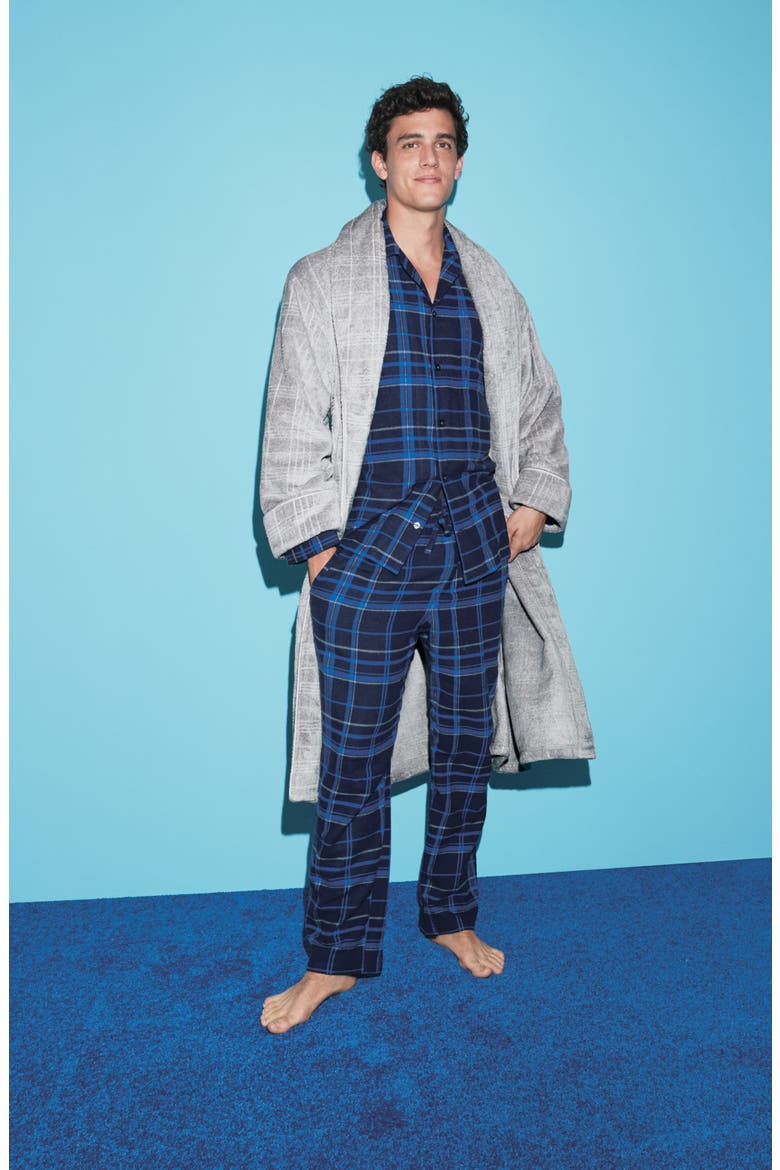 Heather Jacquard Robe, Alternate, color, WINE