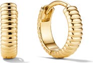 MEJURI Textured Huggie Hoops