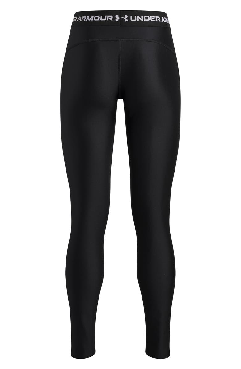 Under Armour Kids' HeatGear<sup>®</sup> Leggings, Alternate, color, Black / / White