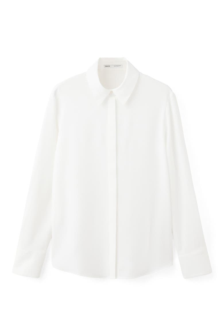 Fluid Long Sleeve Button-Up Shirt, Alternate, color, OFF WHITE