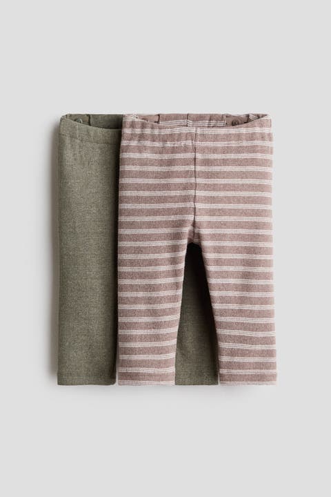 2-pack Ribbed Cotton Leggings