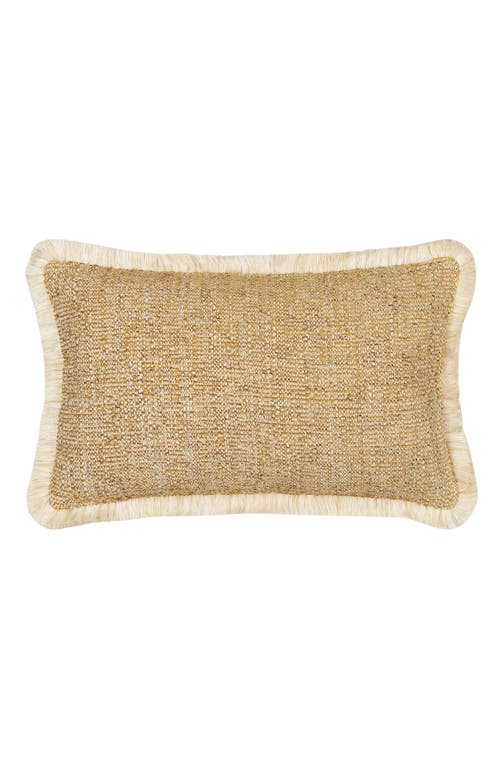 Elaine Smith Golden Hour Textured Fringed Indoor & Outdoor Woven Accent Pillow