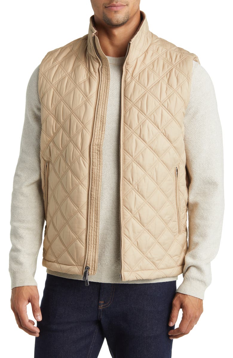 Brooks Brothers Out Quilted Water Repellent Insulated Vest, Main, color, 