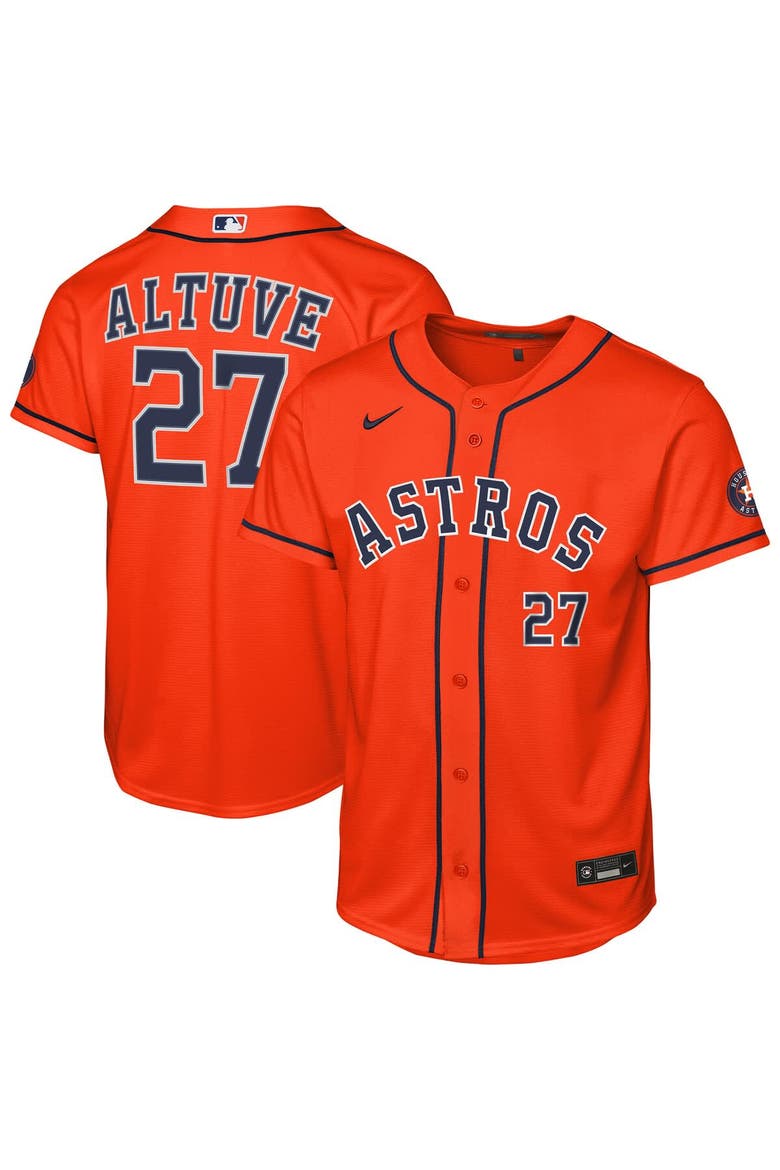 Youth Nike Jose Altuve Orange Houston Astros Alternate Stadium Jersey, Main, color, Orange