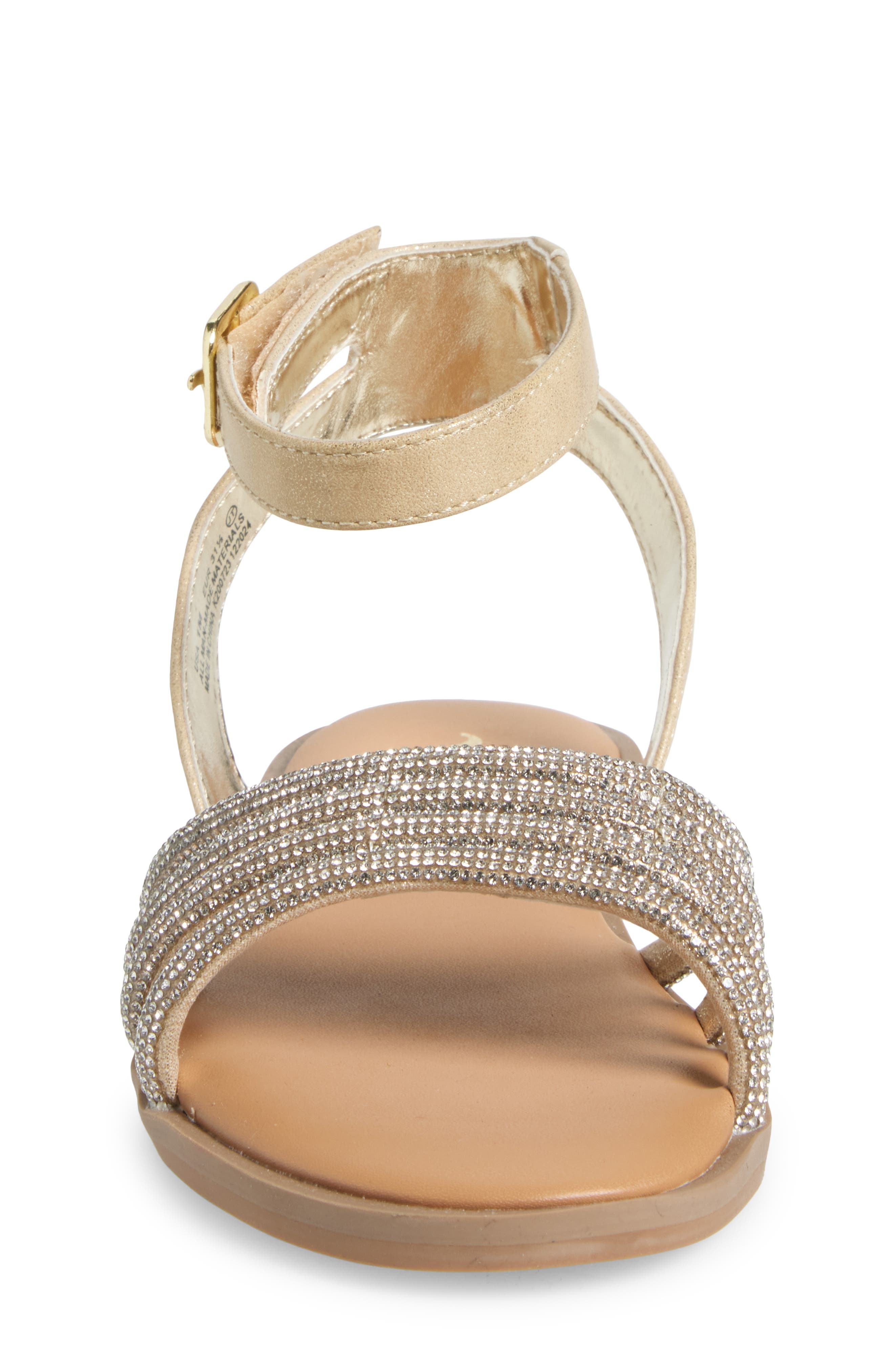 Nina Kids' Lois Ankle Strap Sandal, Alternate, color, Light Gold