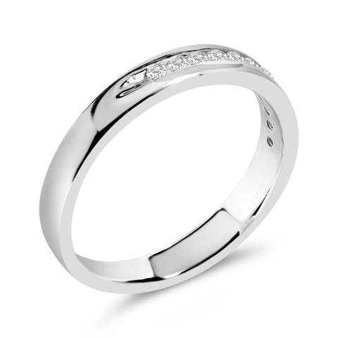 18K Gold 1/4 Cttw Diamond Classic 11 Stone Wedding Band Ring