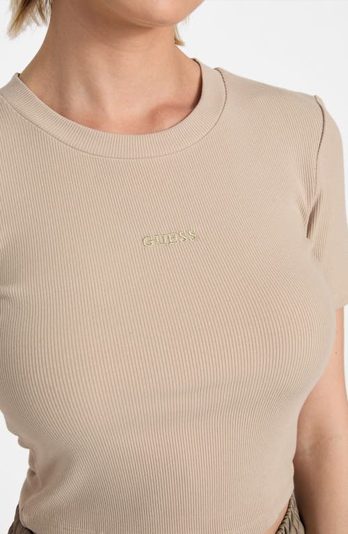Guess Women's Carla Short-sleeve Knit Top In Brown