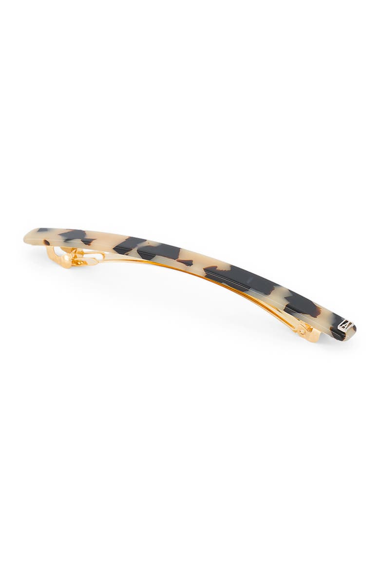 Tuileries Fin Acetate Barette, Alternate, color, Beige tortoiseshell