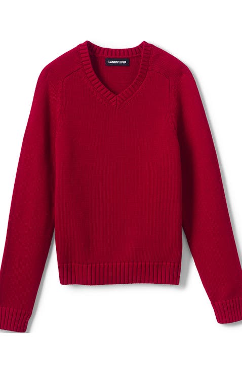 School Uniform Kids Cotton Modal V-neck Sweater