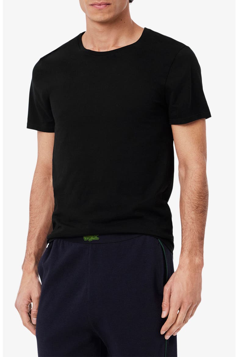 3-Pack Cotton Crewneck T-Shirts, Main, color, BLACK