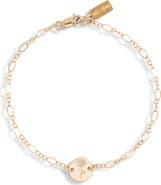 Set & Stones Lily Birth Flower Pendant Bracelet