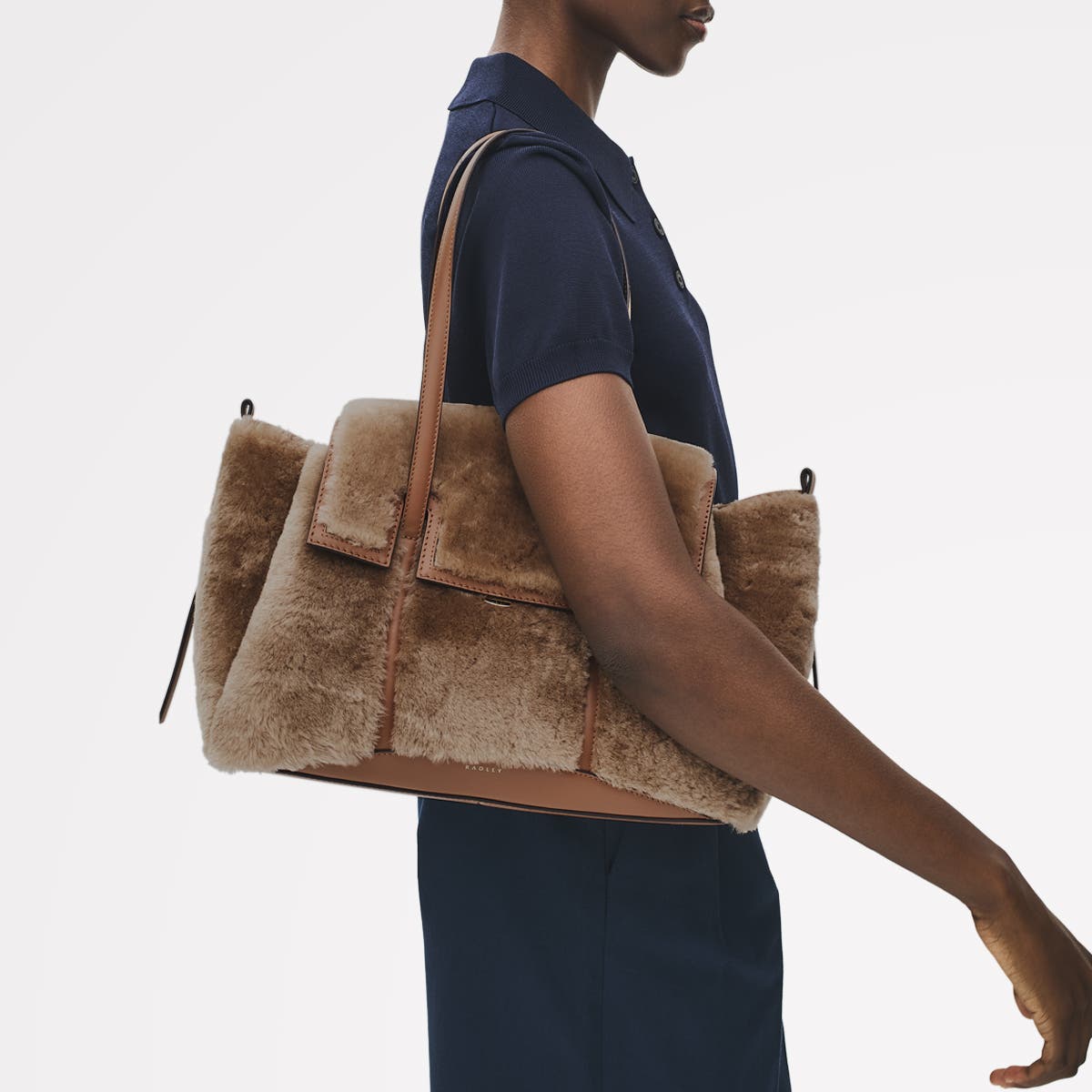 Radley The Chancery - Shearling Medium Flapover Shoulder Bag, Alternate, color, 