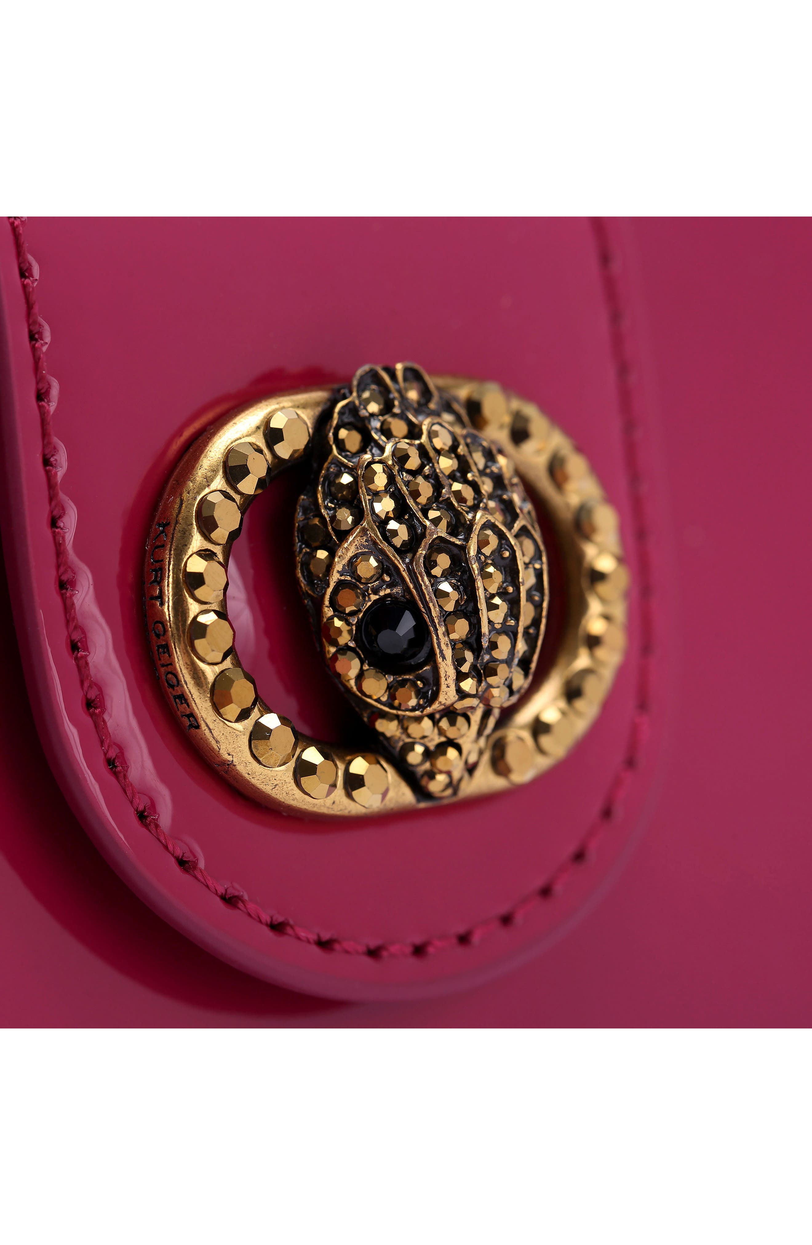 Kurt Geiger London Small Leather Chelsea Hobo Crossbody Bag, Alternate, color, Bright Pink