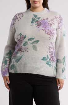 Vince Floral Print Sweater
