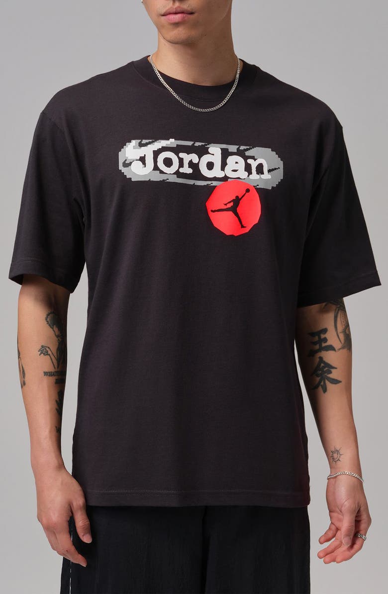 Jordan Cotton Graphic T-Shirt, Main, color, Off Noir
