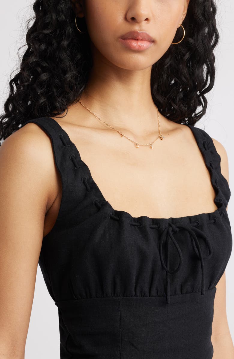 BP. Linen Blend Corset Top, Alternate, color, 