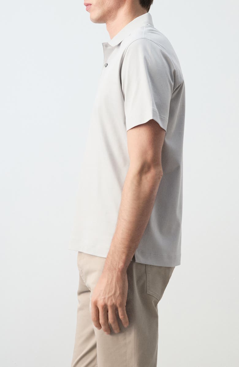MANGO Fine Knit Cotton Polo, Alternate, color, Ice Grey