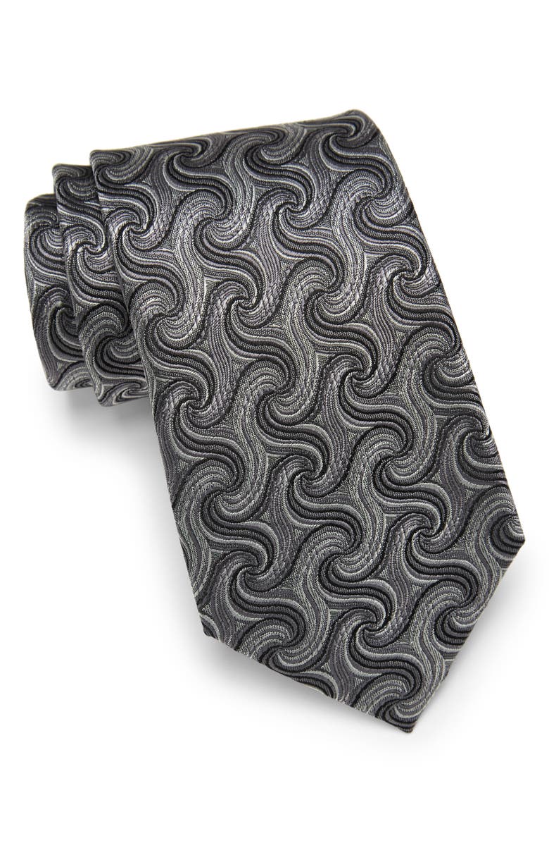 Duchamp Wave Pattern Silk Tie, Main, color,