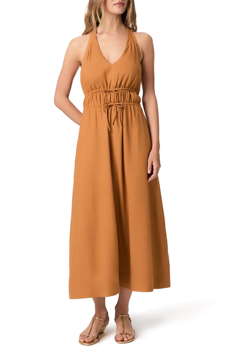 PAIGE Alysha Halter Midi Dress, Alternate, color, Monarch