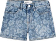 abercrombie kids Kids' Relaxed Floral Denim Shorts