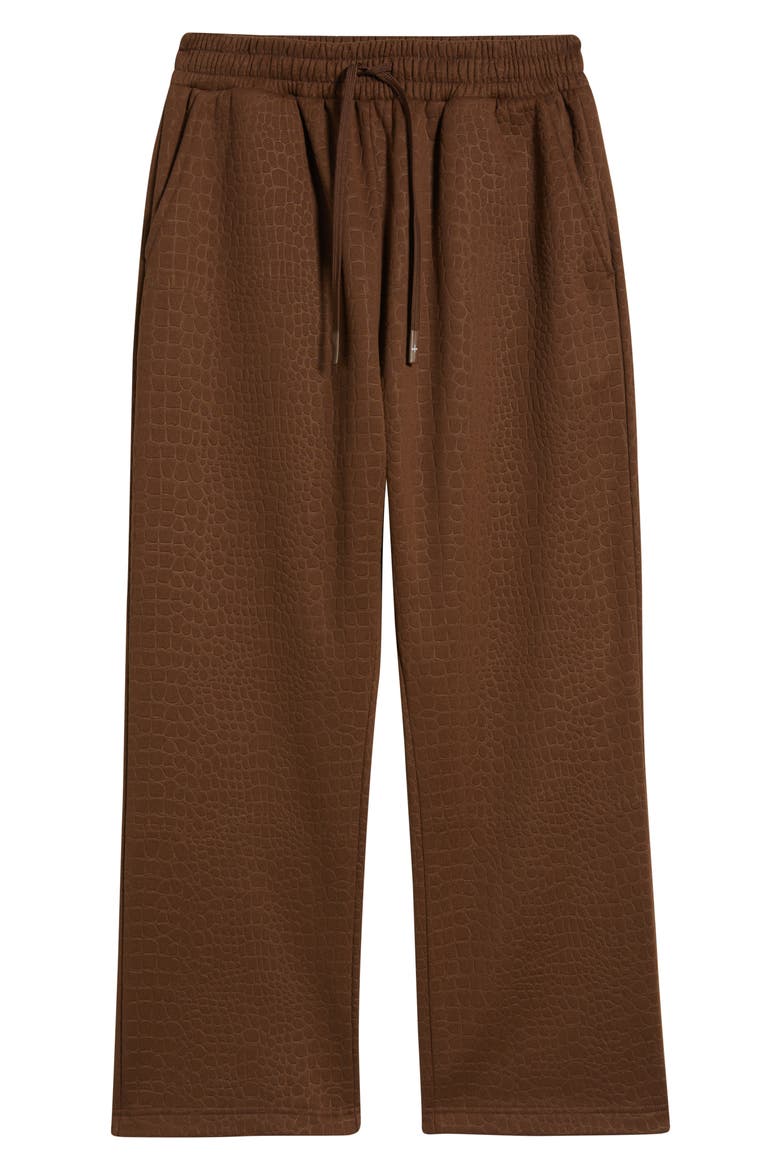 Uno Texture Sweatpants, Alternate, color, HOLY BROWN