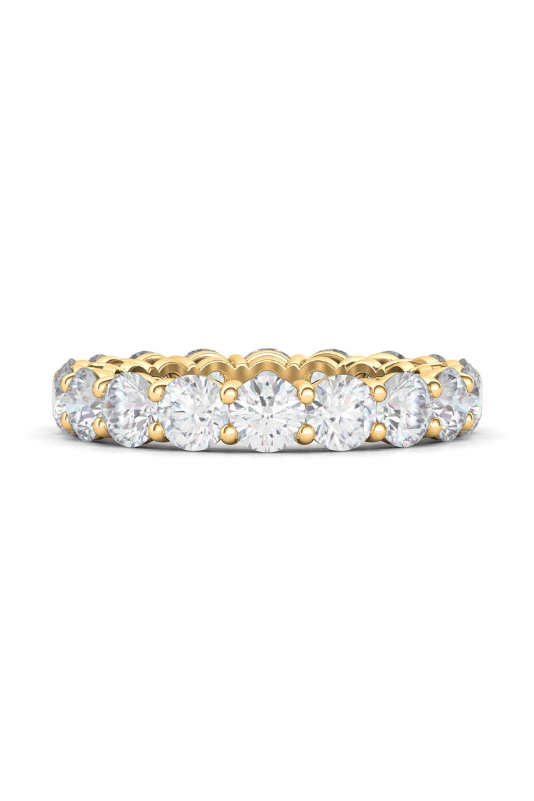 Round Cut Lab Created Diamond 18K Gold Eternity Band Ring, Alternate, color, YELLOW GOLD