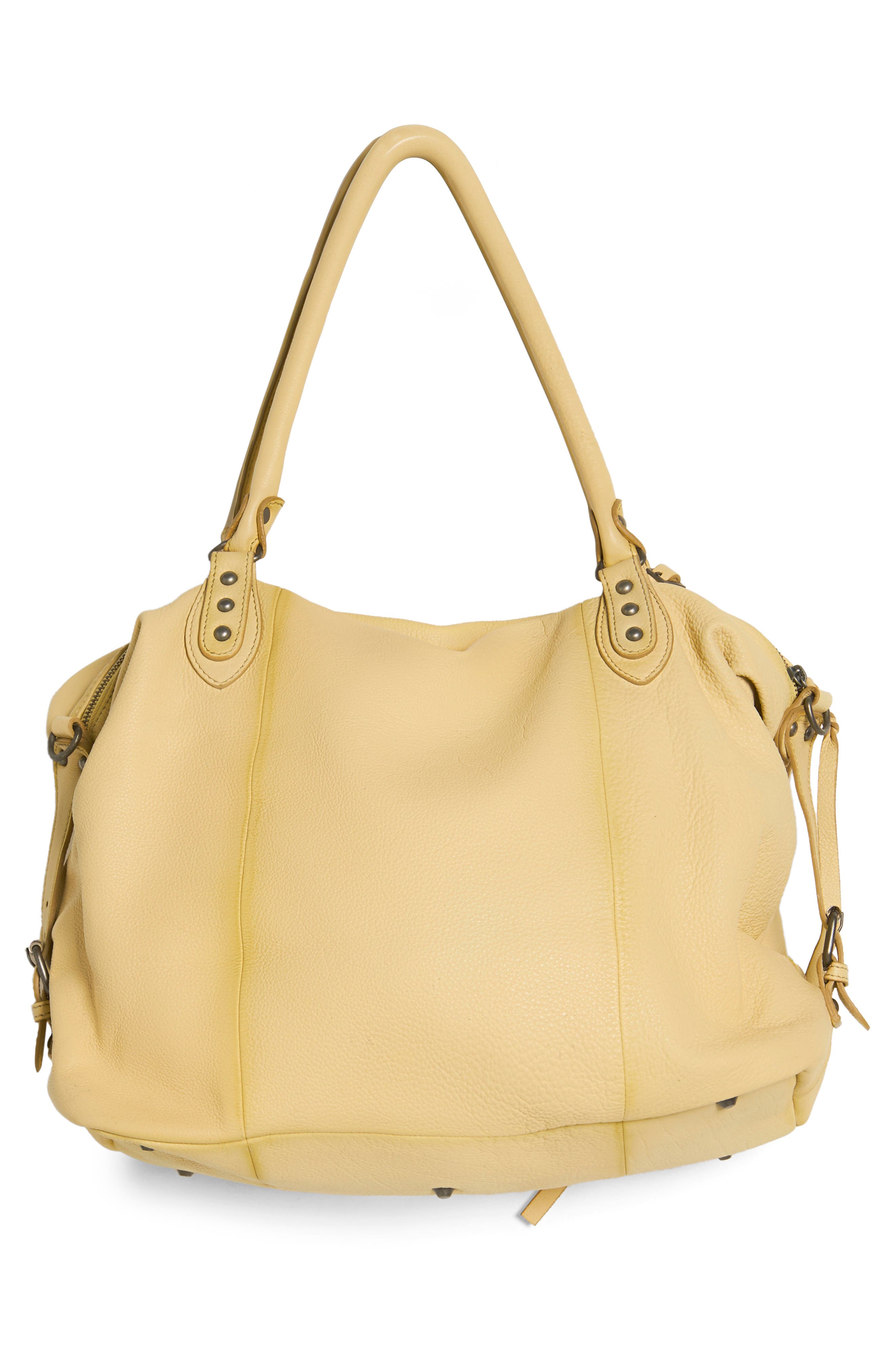 We The Free Emerson Leather Tote, Alternate, color, BUTTER YELLOW