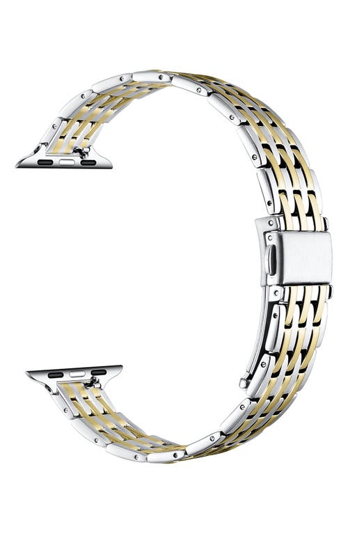 The Posh Tech Eleanor Stainless Steel Apple Watch® Watchband In Gold/silver