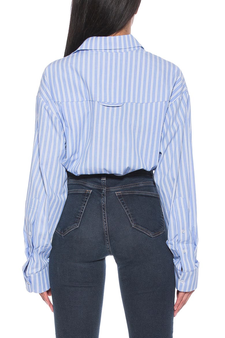 Tammi Oversize Stripe Boyfriend Button-Up Shirt, Alternate, color, BLUE STRIPE