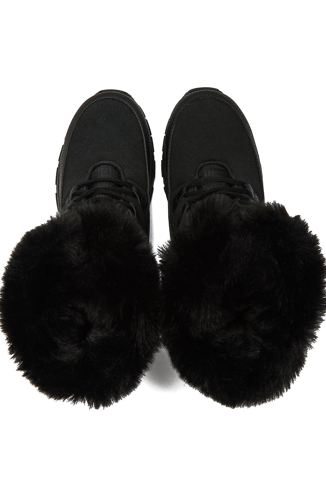 Lands' End Wide Width Expedition Trail Waterproof Lace Up Snow Boots, Alternate, color, Black