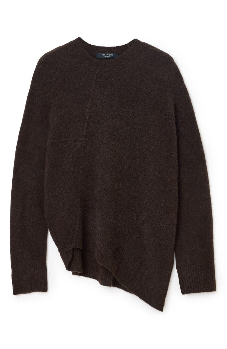 AllSaints Lock Merino Wool Blend Sweater, Alternate, color, Oxblood Red