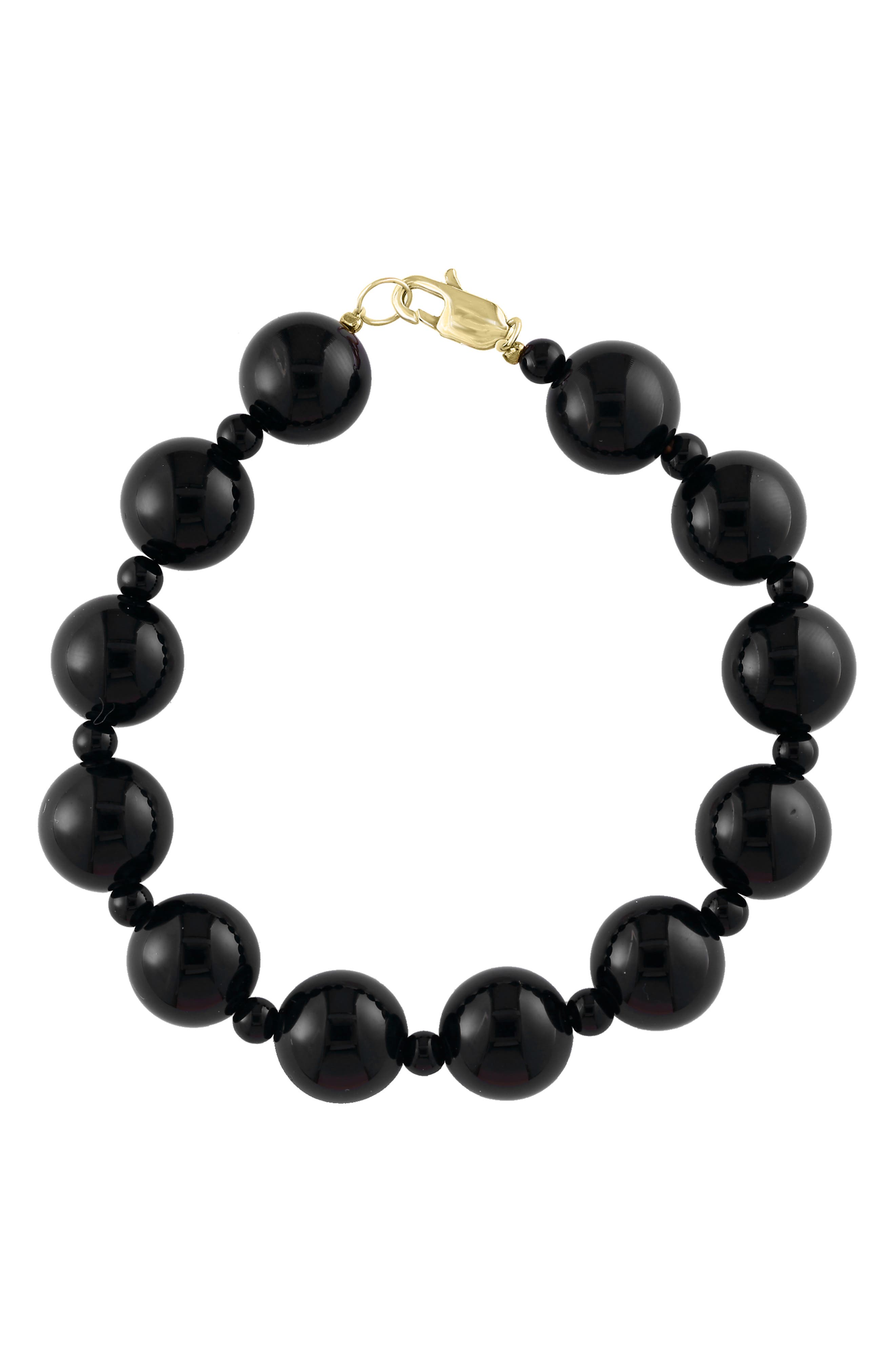 EFFY 14K Yellow Gold Onyx Bracelet