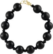 EFFY 14K Yellow Gold Onyx Bracelet