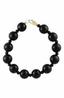 EFFY 14K Yellow Gold Onyx Bracelet