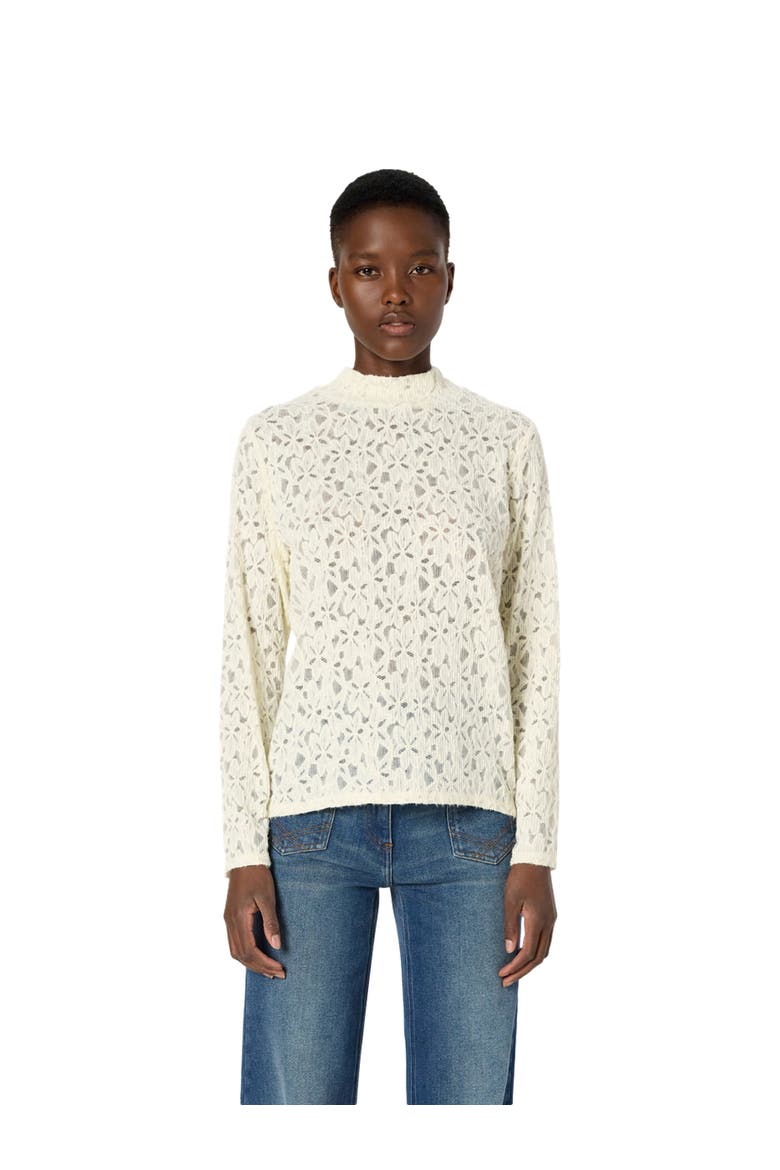 Harmonie Lace Knitted Top, Main, color, Ecru