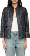 Zadig & Voltaire Veryn Cuir Crinkled Leather Jacket