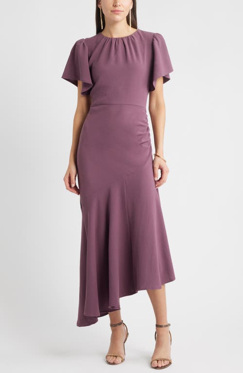 Chelsea28 Asymmetric Crepe Maxi Dress In Purple