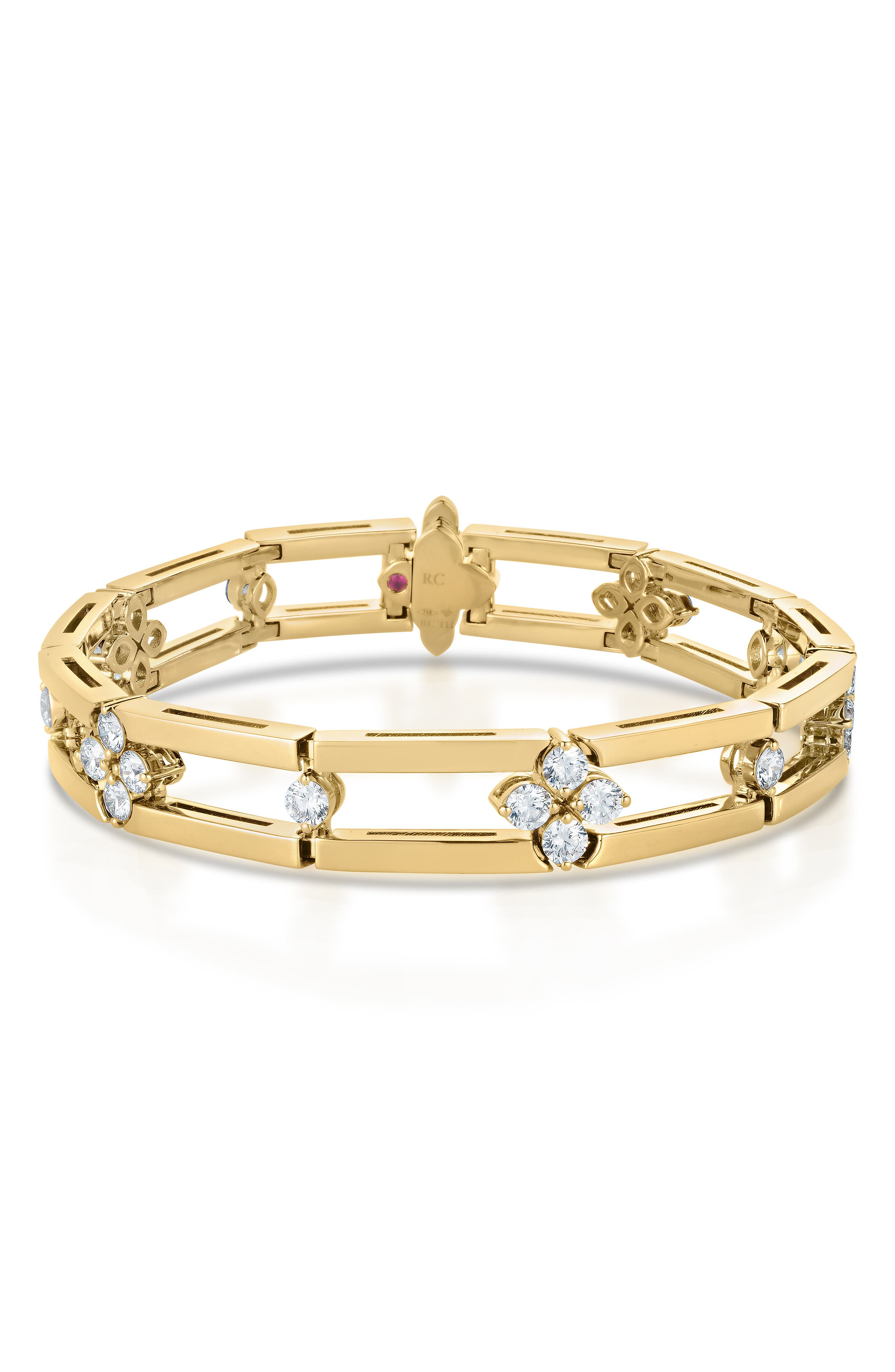 Roberto Coin Love in Verona Diamond Bracelet in Yellow Gold 