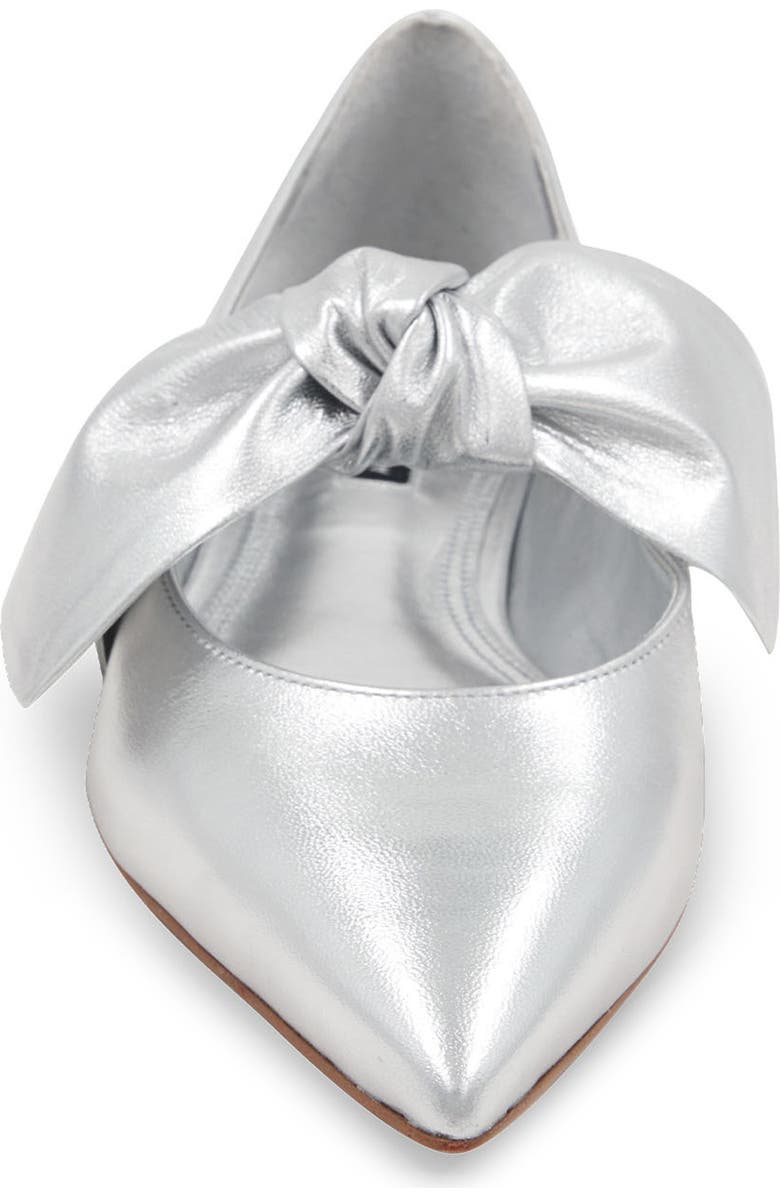 BCBGMAXAZRIA Prely Pointed Toe Flat, Alternate, color, Silver