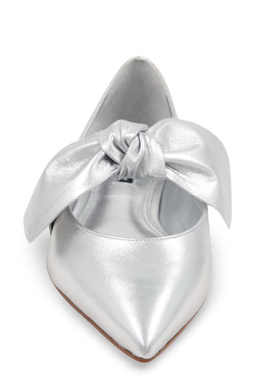 Bcbg Max Azria Prely Pointed Toe Flat In Silver