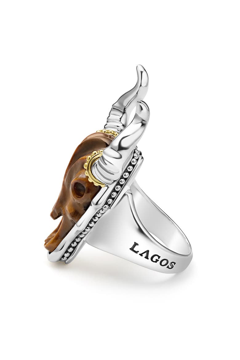 Men's Longhorn Ring, Alternate, color, TIGER'S EYE