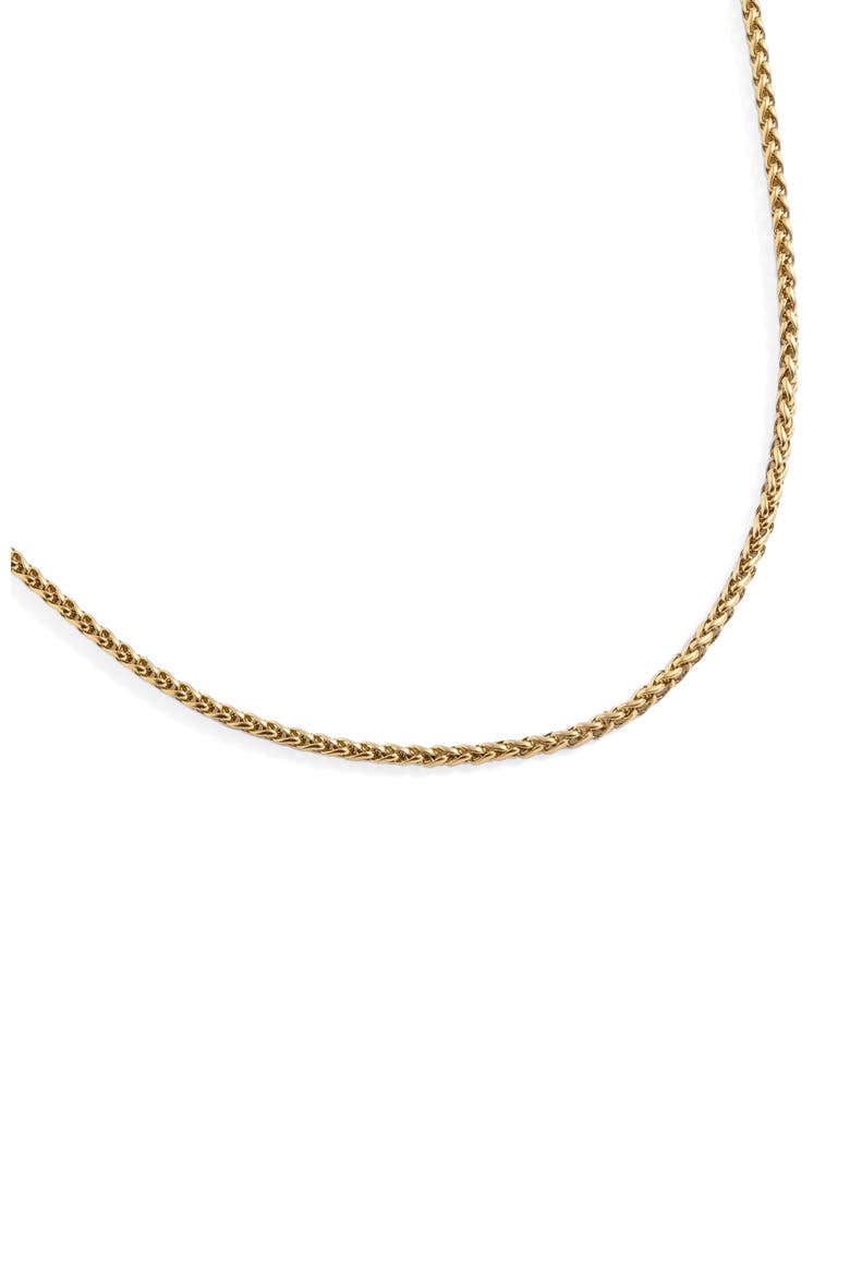 Wheat Chain Layering Necklace, Alternate, color, Gold