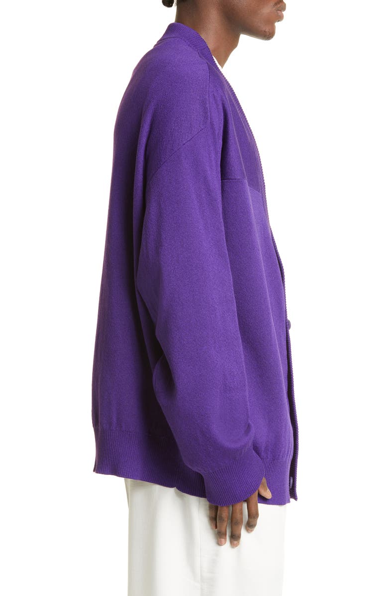 Y-3 Intarsia Logo Oversize Cardigan, Alternate, color, 