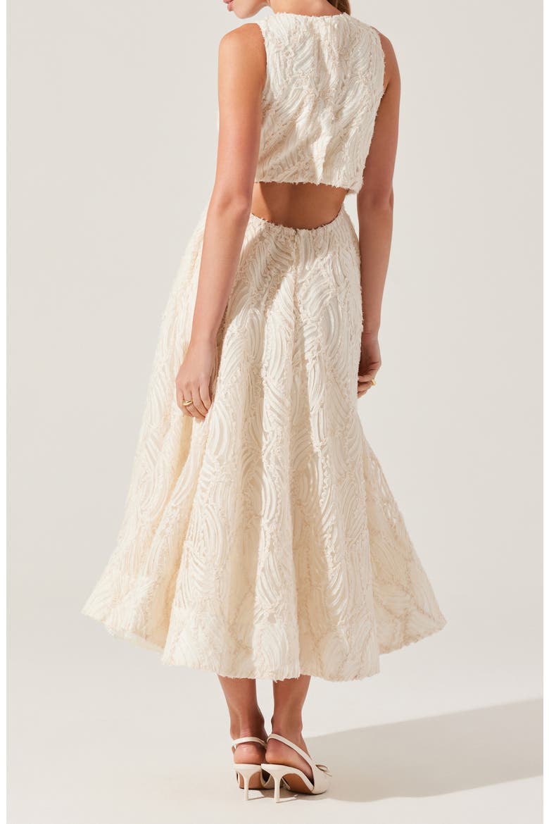 Lillemor Texture Sleeveless Maxi Dress, Alternate, color, CREAM