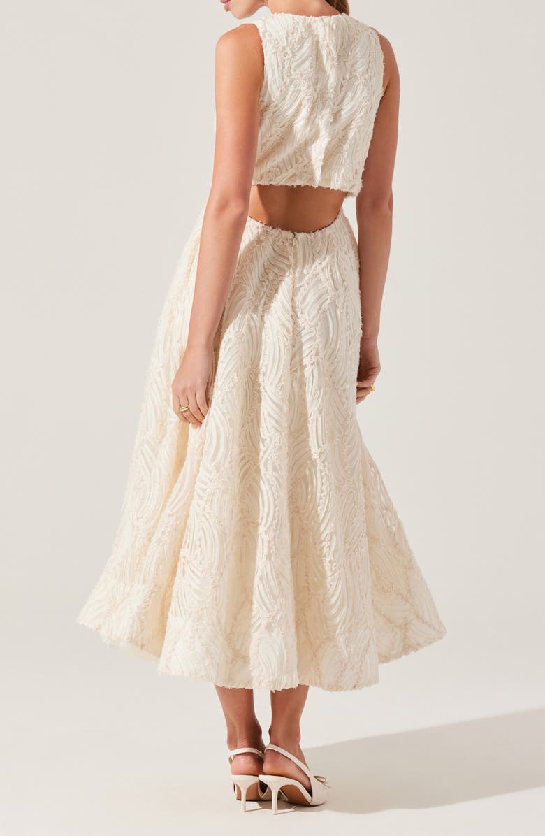 ASTR the Label Lillemor Texture Sleeveless Maxi Dress, Alternate, color, Cream