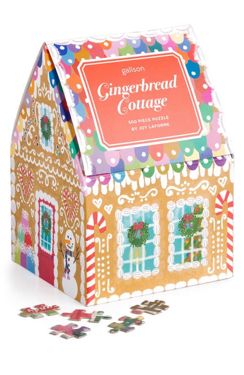 Chronicle Books x Joy Laforme Gingerbread Cottage 500-Piece Puzzle in a House in Multicolor 