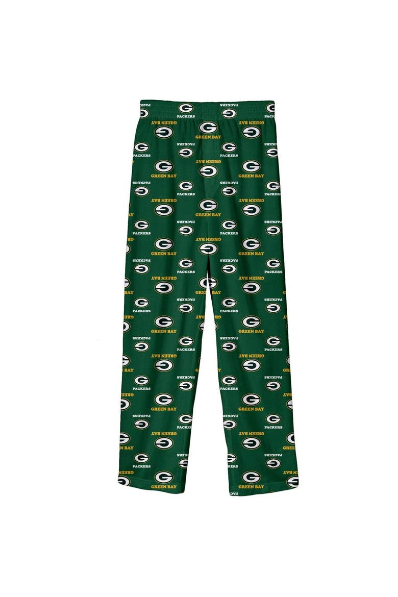 Youth Green Green Bay Packers Team-Colored Printed Pajama Pants, Main, color, Green