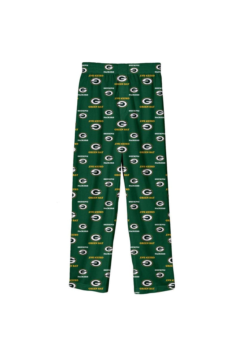 Outerstuff Youth Green Green Bay Packers Team-Colored Printed Pajama Pants, Main, color, Green